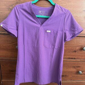 Figs Purple Scrub Top